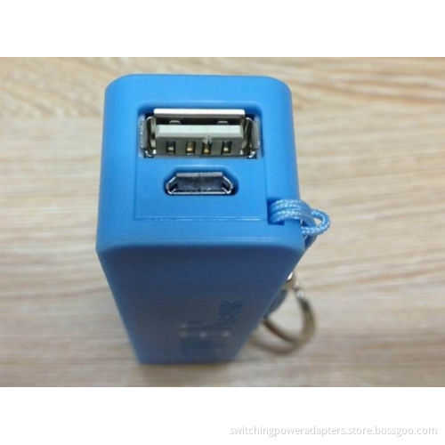 Blue Mobile Portable Usb Power Bank With Keychain For Itouch / Gps / Psp